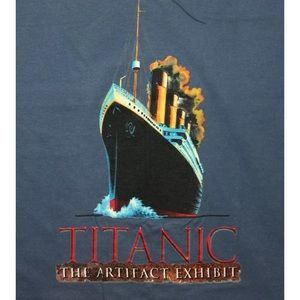 XL TITANIC T-Shirt Vintage Movie Artifact Exhibit